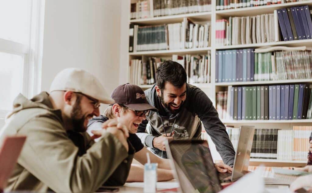 Group of guys computer