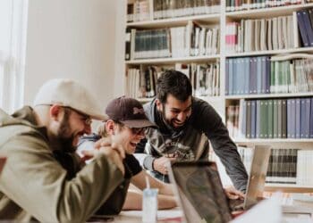 Group of guys computer