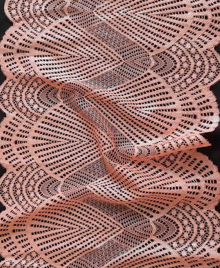 Nylon, spandex lace. Item J667BDH