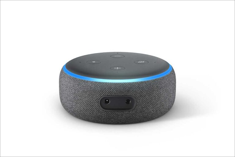 Echo Dot, Charcoal, Back Side 1140