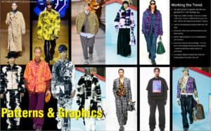 Graphics and patterns menswear