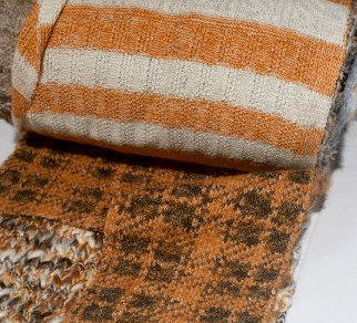 Fancy yarns with texture were a best seller at Esen