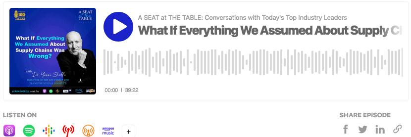 Yossi Sheffi podcast