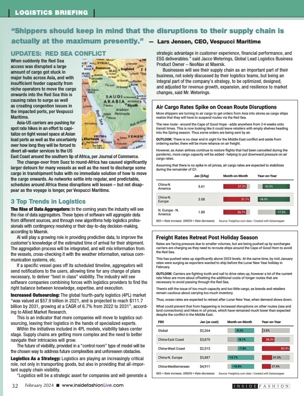 February 2024 Asia logistics briefing