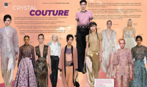 A fashion magazine with the title crystal couture.