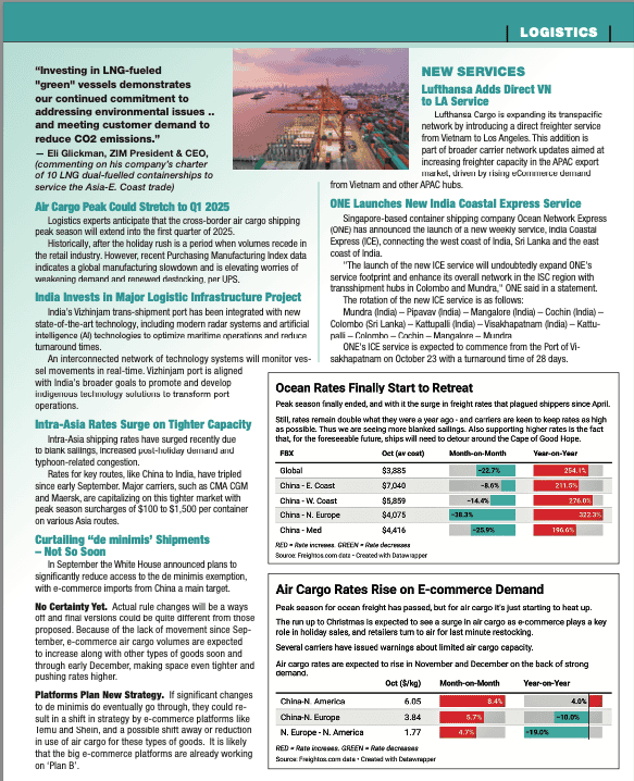 Logistics November 2024