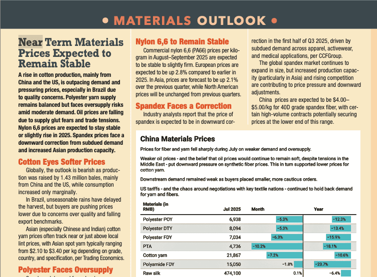 Materials outlook here aug 25