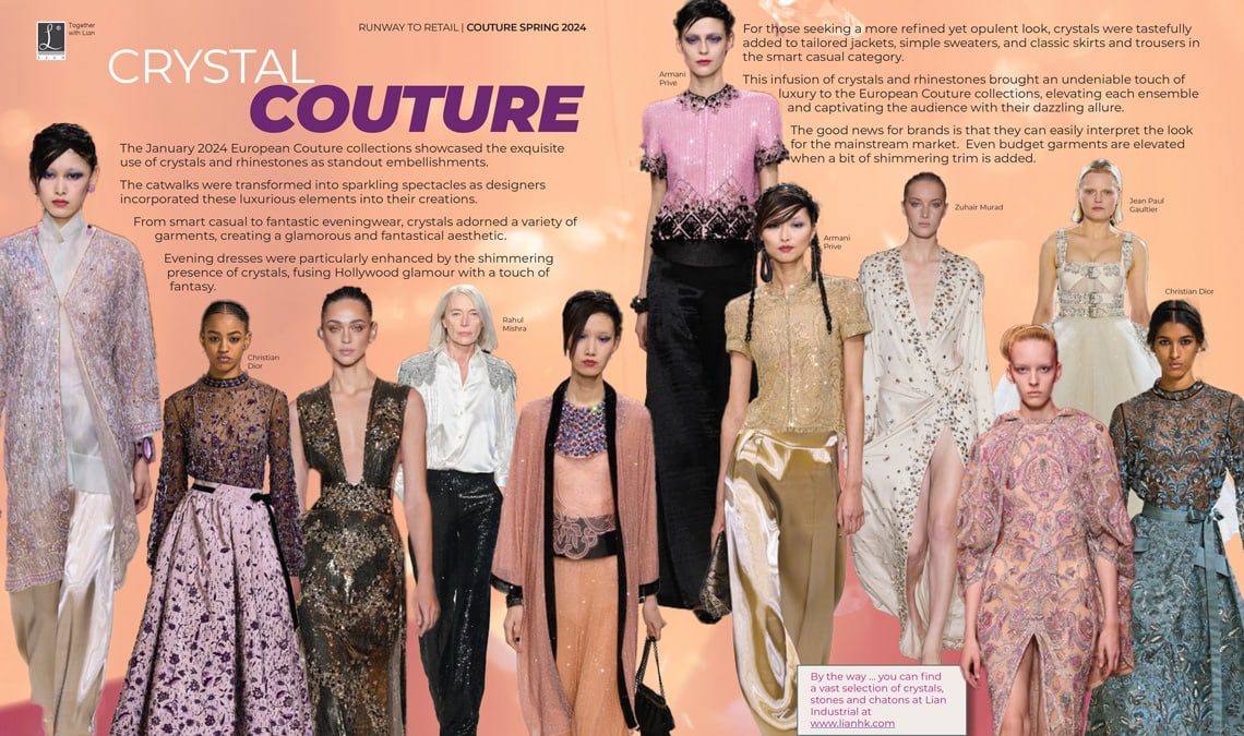A fashion magazine with the title crystal couture.