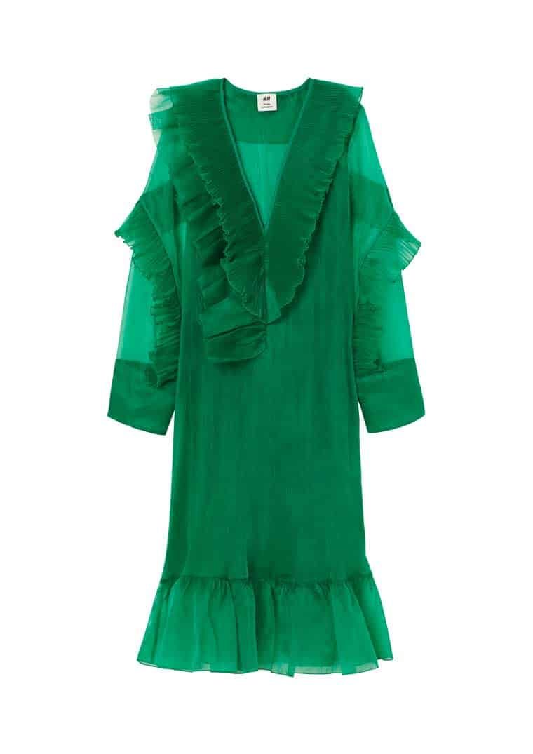 H&M-Studio-AW20---Green-Medium-V-neck-Dress---HKD-799-(0912114)