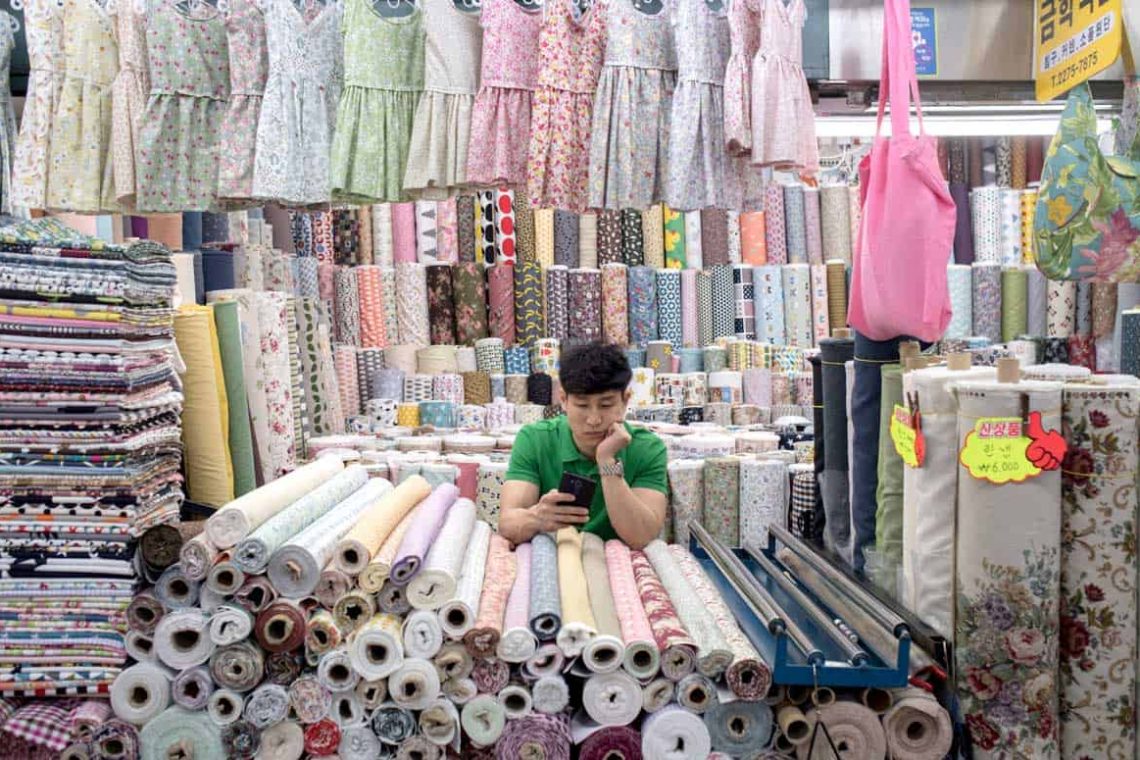 Seoul's traditional fabric market is getting a digital makeover (AFP photo)